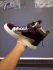 GIUSEPPE ZANOTTI Sneakers in Burgundy Velvet with Chains